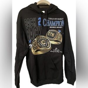 Chinatown Market "Back 2 Back Champion" Black Hoodie